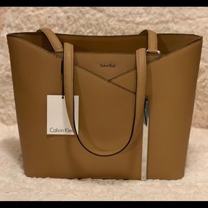 NEW Calvin Klein Leather Tote